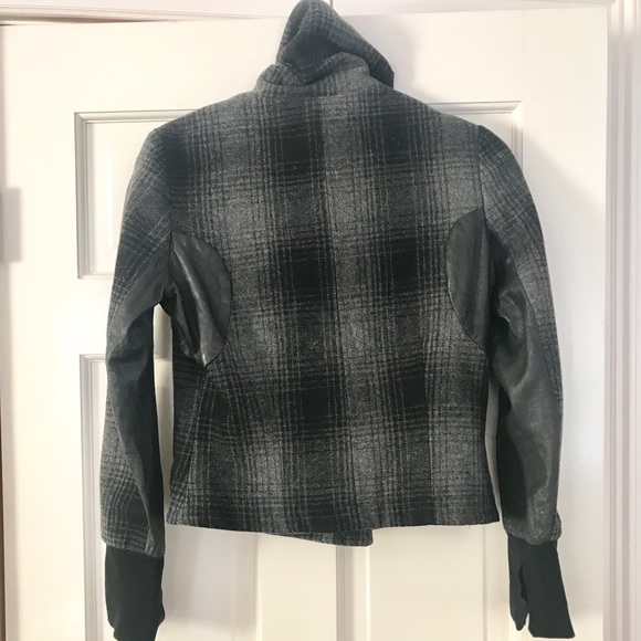A.L.C moto-style plaid wool coat - Picture 3 of 6